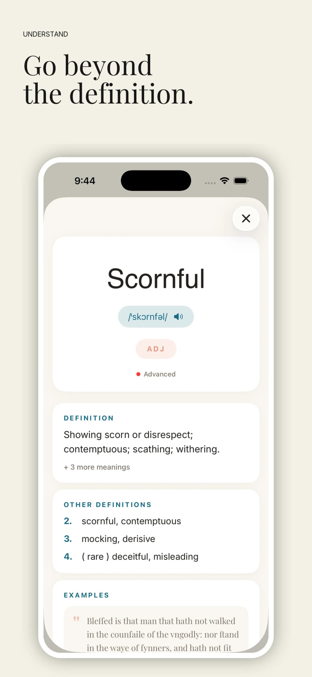 BetterWords vocabulary app screenshot 2
