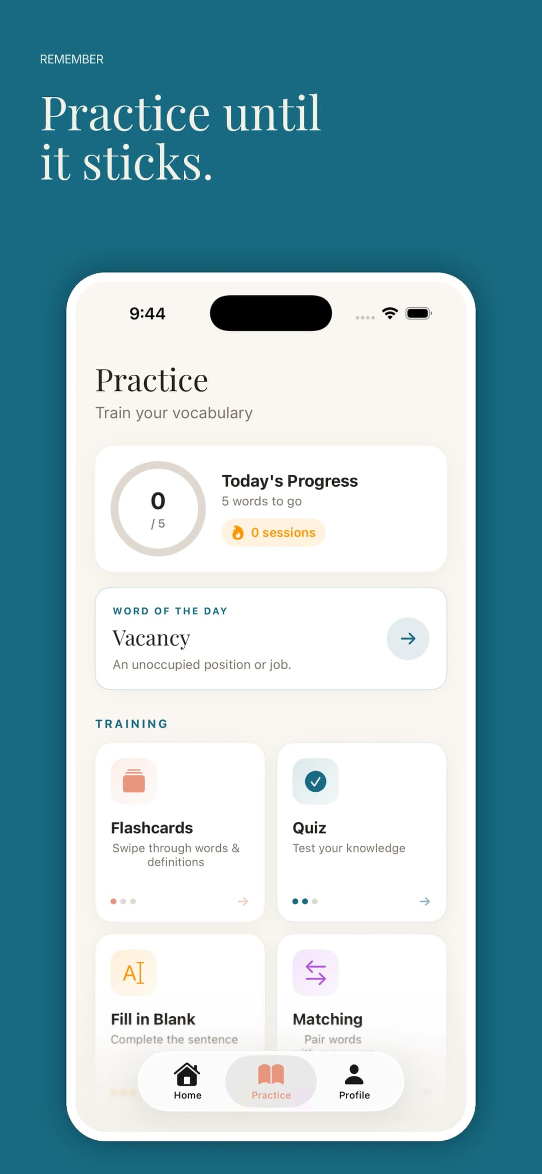 BetterWords vocabulary app screenshot 3