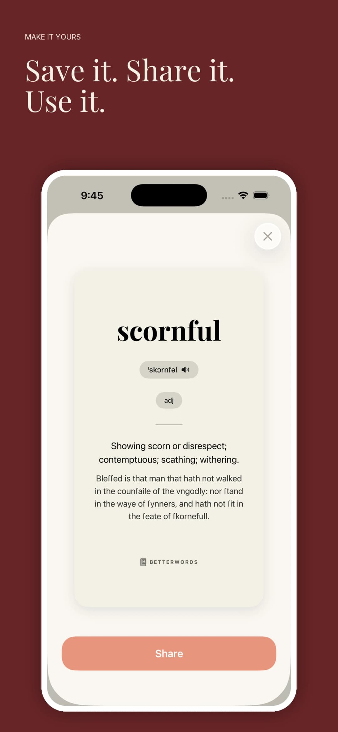 BetterWords vocabulary app screenshot 5