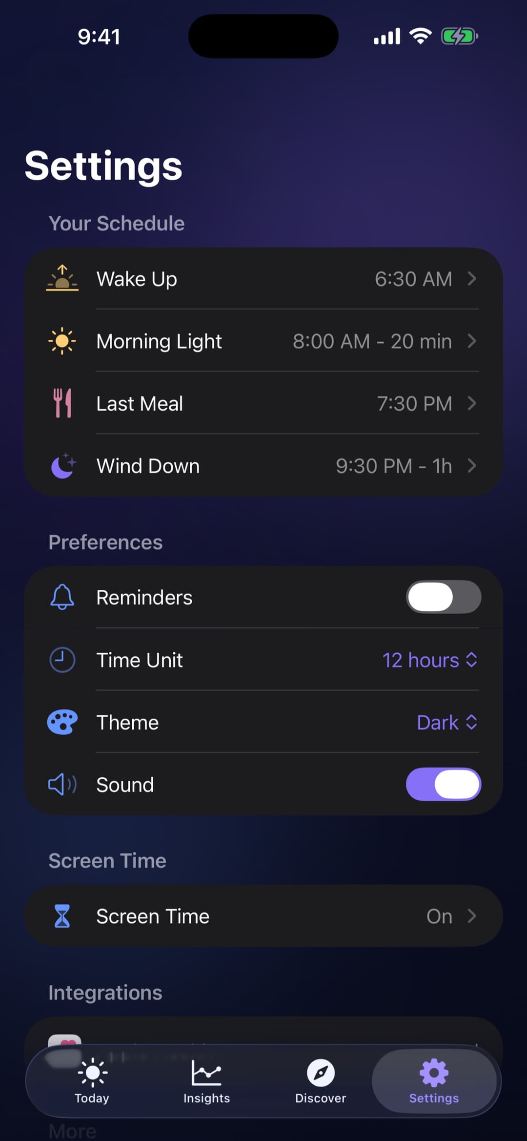 Circa sleep routine app screenshot 5